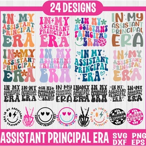 W moim pakiecie SVG Era Assistant Principal, Principal Era Png, Principal SVG, Principal Sublimation, Powrót do szkoły SVG, Assistant Principal