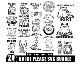 No Ice Please Cat SVG PNG, Social Justice Png, Feminist Png, Anti ICE Activism Svg, Funny Sarcastic Cat Meme Svg, Grumpy Cat Quote Design