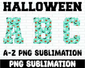 Halloween Alphabet Png Bundle, Halloween Day Font, Spooky Alphabet Haloween, Letters Halloween, Halloween Decorations png sublimation