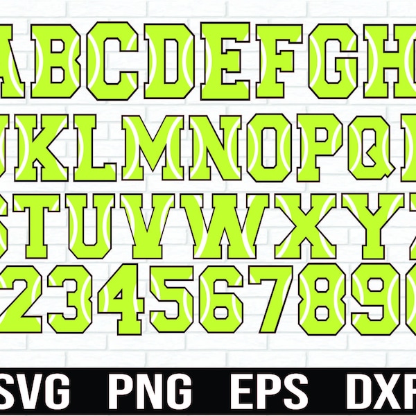 Tennis Ball Letters Etsy