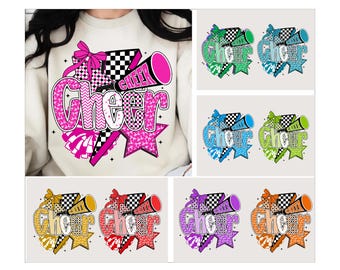 Preppy Cheer Png Bundle, Football Cheer Png, Game Day Png, Cheerleading Png, Preppy Cheerleader Coquette Bow Png, Cheer Season Png