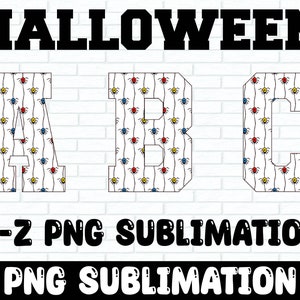 Halloween Alphabet Png Bundle, Halloween Day Font, Spooky Alphabet Haloween, Letters Halloween, Halloween Decorations png sublimation