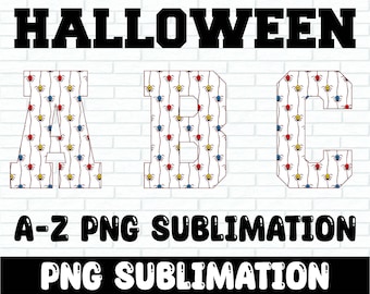 Halloween Alphabet Png Bundle, Halloween Day Font, Spooky Alphabet Haloween, Letters Halloween, Halloween Decorations png sublimation