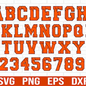 Basket-ball lettres et chiffres Svg, basket-ball police SVG, alphabet de basket-ball, alphabet de sport, lettres de basket-ball, numéros de basket-ball
