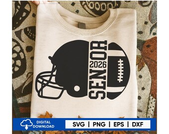 Senior Fußball 2026 svg, Senior Fußball Geschenk, Senior 2026 Fußball-Shirt svg, Schulball-Svg, Senior 2026 Png, Abschluss-Svg