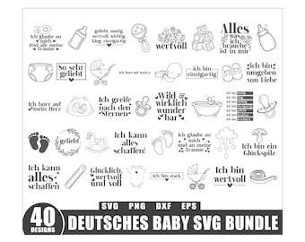 Deutsches Baby Zitat Svg, Lustiges Baby-Svg, Baby Onesie Svg, Familienzitat Svg, Kindheit Zitat Svg, Geburt Baby SVG, Niedliches Baby svg