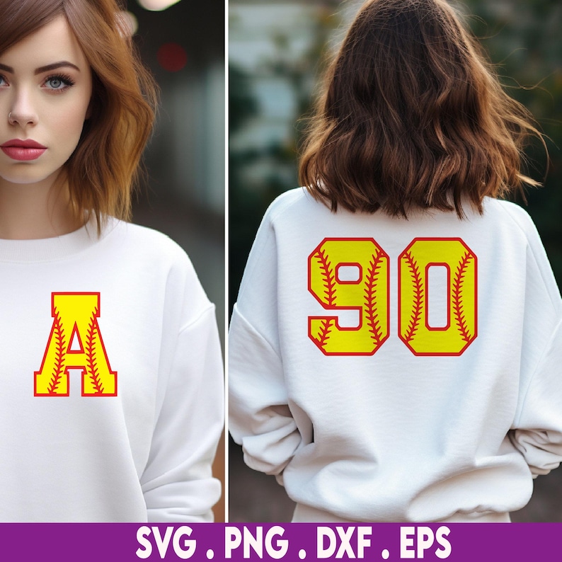 Softball Letters and Numbers Svg Bundle, SOFTBALL ALPHABET SVG Files ...