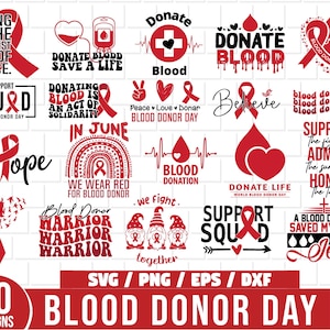 Pacchetto Svg per la Giornata mondiale dei donatori di sangue, Consapevolezza della donazione di sangue in formato SVG, Dona sangue per salvare vite in formato SVG, Donatore di sangue in formato SVG, Donazione di sangue in formato Svg, Consapevolezza