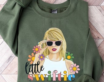 Cute Swiftie Sweatshirt - Little Swiftie Tshirt - Taylor Fan Gift - Album Tour Sweatshirt - Floral Swiftie Sweatshirt - Album Merch Sweater