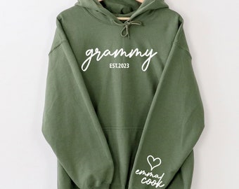 Grammy Hoodie - Cute Grandma Hoodie - Custom Grammy Hoodie - Personalized Family Gift - Grandparent Hoodie - Gift For Gramma