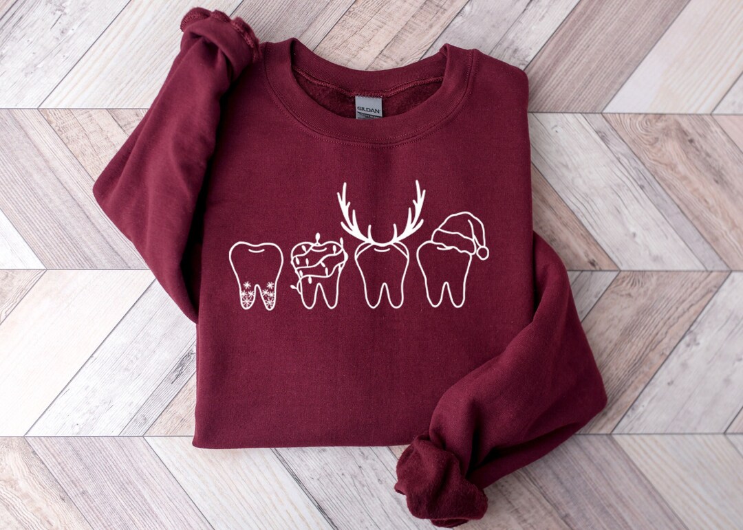 Christmas Teeth Sweatshirt Dentist Christmas Sweatshirt Merry Christmas Sweatshirt Gift for