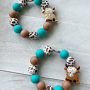 Cup Charms,Highland Cow Cup Charm,Tumbler Cup,Silicone Beads,Cup Accessories
