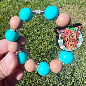 Cup charms,Highland Cow Cup Charm,Tumbler Cup,Silicone Beads,Cup Accessories