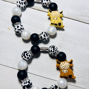 Cup Charm,Highland Cow Cup Charm,Tumbler Cup,Silicone Beads,Cup Accessories
