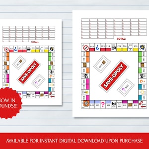 Save-Opoly Savings Challenge Game | Money Saving PDF (Instant Download) image 2