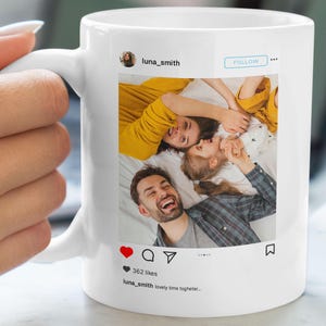 Instagram Special Day Mug - Personalized Mug with photo - Custom Mug - Mug for Her- Anniversary Gift, Family Custom Mug