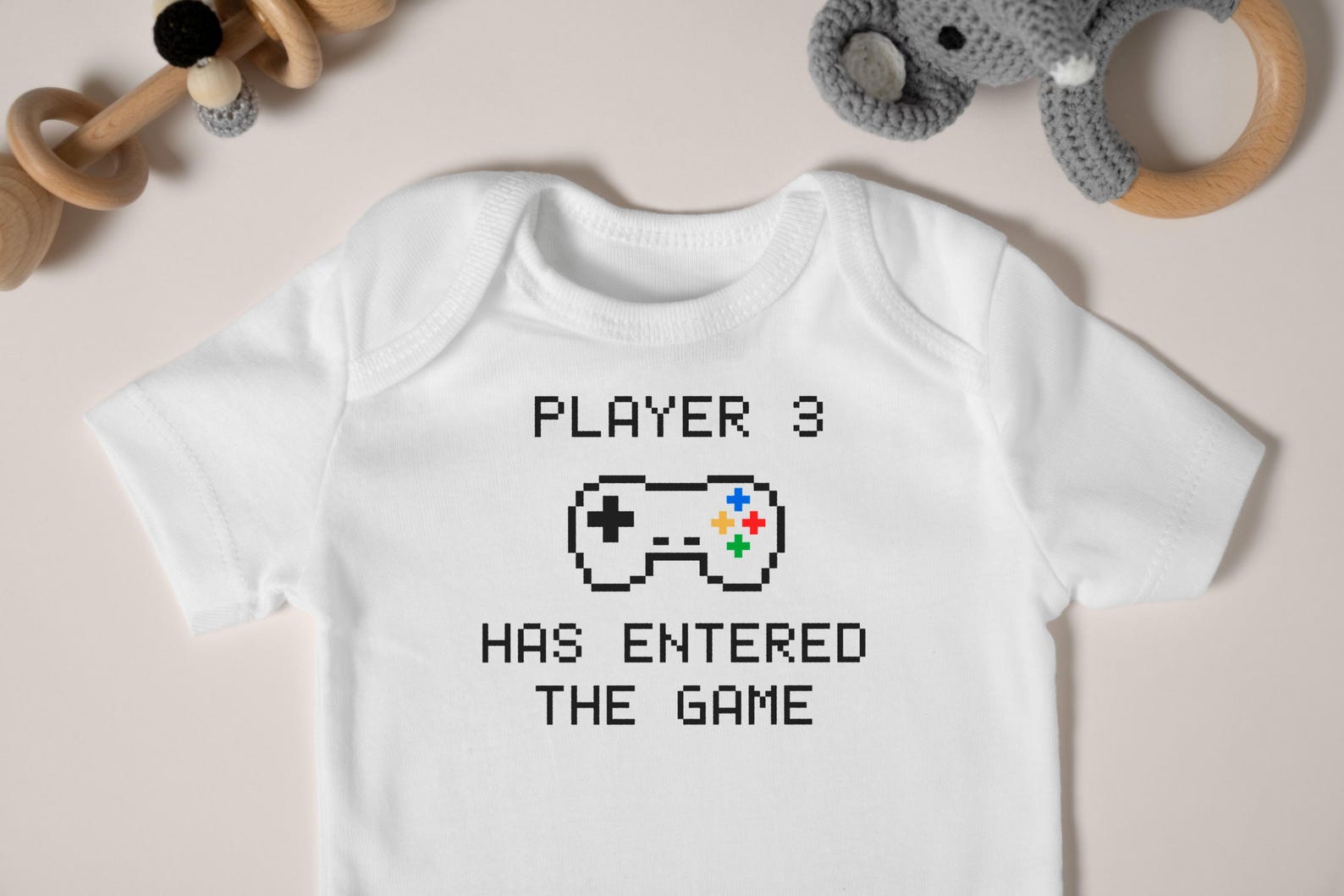 Player 3 Baby Outfit, Baby Body for Newborn Gamer, Gift for Baby, Gamer ...