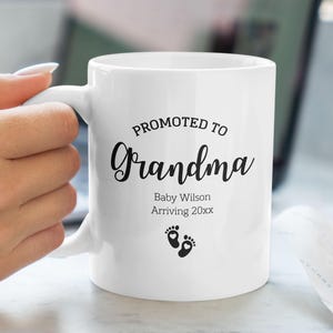 Mug for Grandma, Promoted to Grandma Mug, Custom Mug, Perfect Gift for Grandmas, Mug for New Grandma 2025