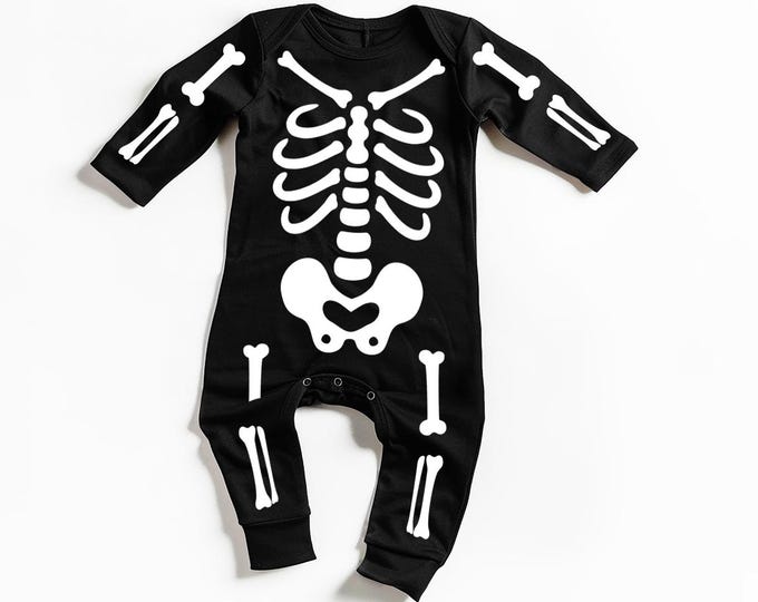 Skeleton Bodysuit for Baby, Halloween Costume Skeleton Glow, Baby Body Skeleton, Halloween Gift for Skeleton Baby