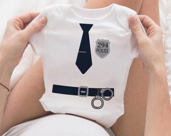 Future Police Baby Bodysuit, Police Officer Clothing for Baby, Future Police Baby Shower Gift, Bodysuit for Baby Police