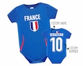 France Soccer Baby Bodysuit – Personalized France Jersey with Name and Number – Custom Baby Outfit for Football Fans, Matching Outfit product logo