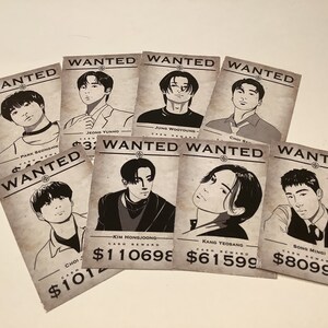 Ateez fanart glossy waterproof sticker set | Hongjoong Seonghwa Yunho Yeosang San Mingi Wooyoung Jongho