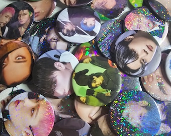 Alfileres de botón Ateez Grab Bag / Upcycled / Hongjoong Seonghwa Yunho Yeosang San Mingi Wooyoung Jongho