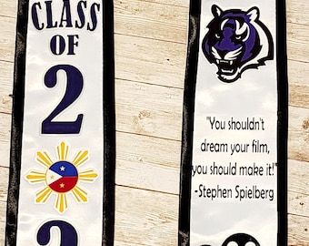 Custom graduation stoles