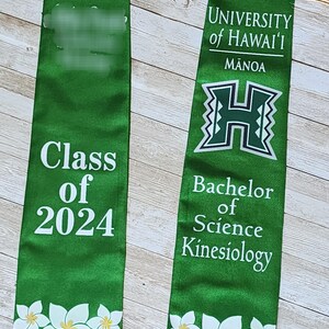 Custom graduation sash