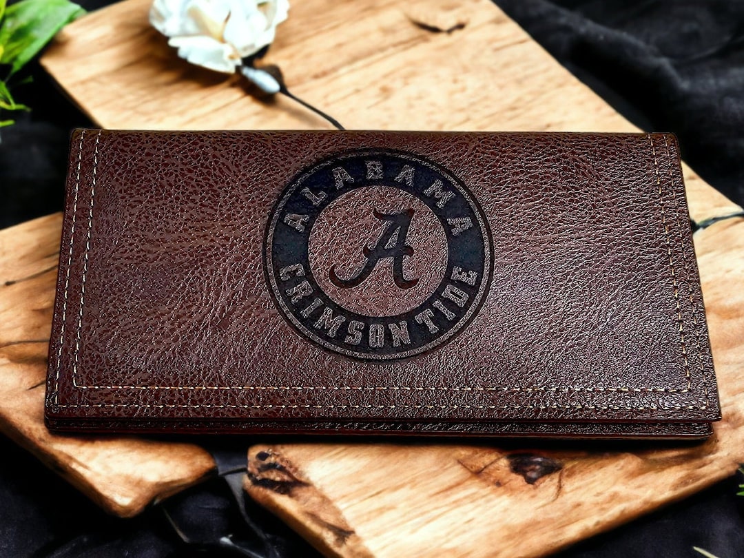 Alabama Crimson Tide, PU Leather Checkbook Cover, Roll Tide, Crimson ...