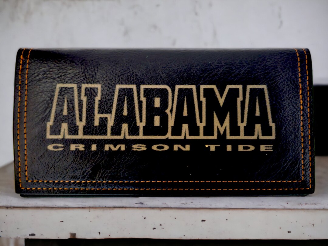 Alabama Crimson Tide, PU Leather Checkbook Cover, Roll Tide, Crimson ...