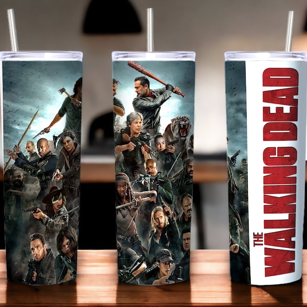 The Walking Dead Inspired 20 or 30 oz Tumbler, Insulated Travel Mug, Zombie Fan
