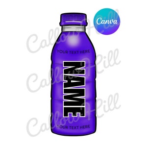 Bouteille personnalisée violet Prime Drink modèle vierge en téléchargement numérique Raisin Prime Drink Invite Prime drink, thème d'anniversaire Prime Hydratation Drink