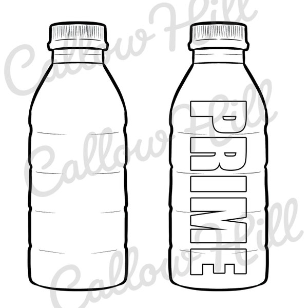 Printable Prime Hydrate bottle instant download kids colouring pages for boys coloring page prime drink bottle blank