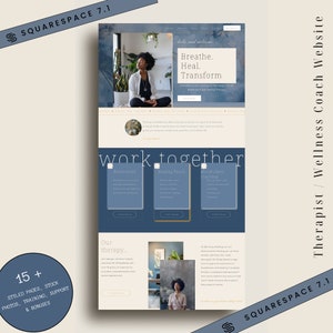 Squarespace Template Therapist | Squarespace Template For Health Coaches | Squarespace Consulting Template | Squarespace Template Therapy