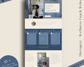 Squarespace Template Therapist | Squarespace Template For Health Coaches | Squarespace Consulting Template | Squarespace Template Therapy