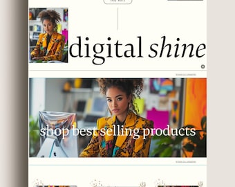 Squarespace Website Template for Digital Products | Squarespace Template Colorful | Squarespace Template Bold