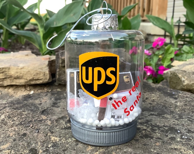Mason Jar “UPS the Real Santa” Ornament - Etsy