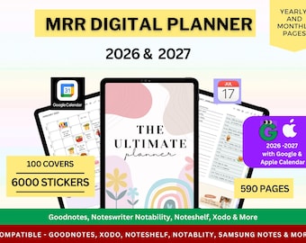 PLR Digital Planner 2026 2027  Plr Digital Planner Plr Digital Products Plr Planner Plr Template Plr Journal PLR Canva Templates