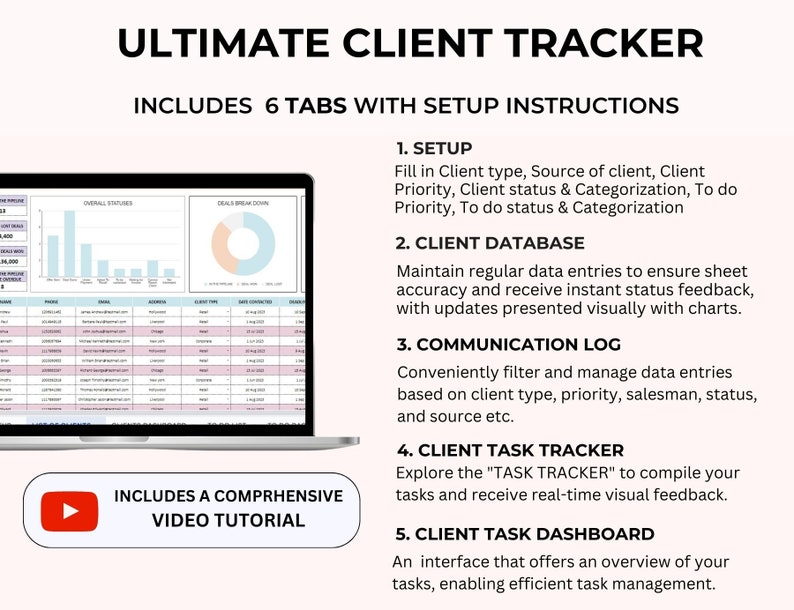 PLR Client Tracker Spraedsheet Lead Tracker Google Sheets Excel ...