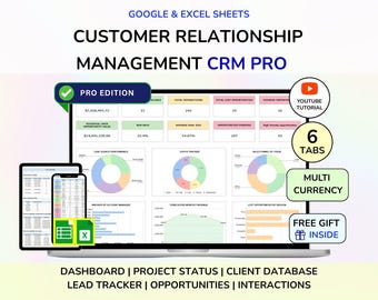 CRM Template Spreadsheet Excel and Google Sheets CRM Business spreadsheet Customer Relationship Management Spreadsheet CRM Tracker Plr Mrr