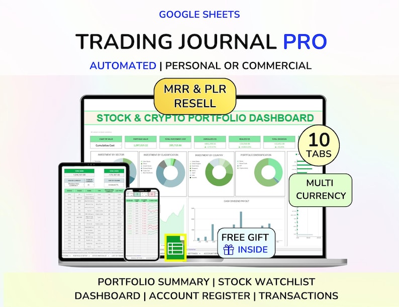 PLR Stock Portfolio Tracker Crypto Investment Tracker Stock Spreadsheet Stock Trading Tracker Commercial Stock Spreadsheet Crypto Tracker