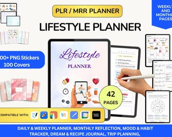 PLR Lifestyle Digital Planner, Resell Rights Canva Journal PLR Templates, Lifestyle Plr,  PLR Planner Plr Digital Planner Plr Journal