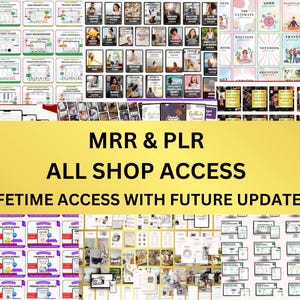 All Shop Access with MRR PLR Lifetime Updates Plr Bundle Plr Product with Master Resell Rights PLR Digital Products