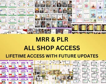 All Shop Access with MRR PLR Lifetime Updates Plr Product with Master Resell Rights