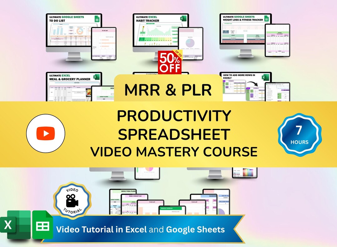 PLR Productivity Video Course, PLR, MRR, Plr Course, Habit Tracker ...