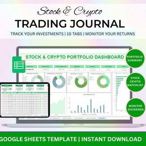 Stock Portfolio Tracker Crypto Investment Tracker Stock Spreadsheet Stock Trading Tracker Commercial Stock Spreadsheet Crypto Tracker