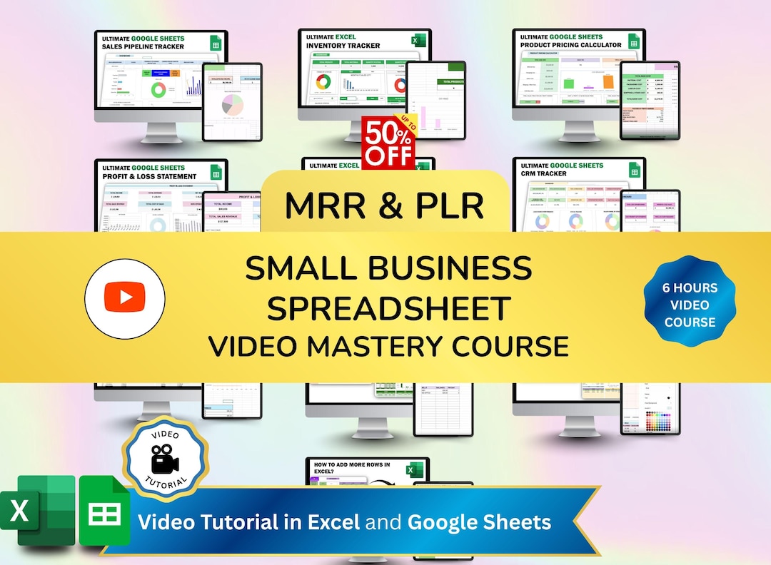 PLR Small Business Spreadsheet Video Course, PLR, MRR, Plr Course ...