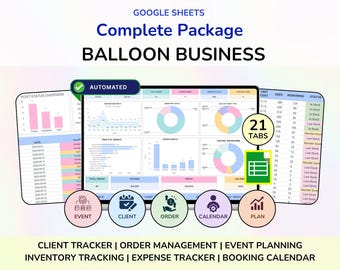 Balloon Business, Balloon Planner, Baloon Tracker, Party Decor, Event planner, Decor Business, Event Decor, Balloon Artist Balloon Designer