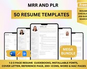 PLR Resume Bundle ATS resume CV Template Digital Product Digital download Modern resume word Ats friendly resume